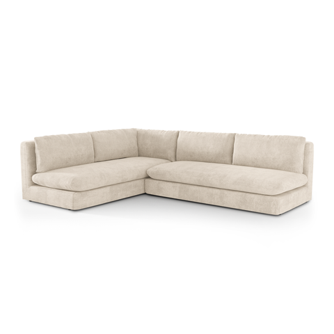 Canapé d'angle gauche ORA Tissu tramé