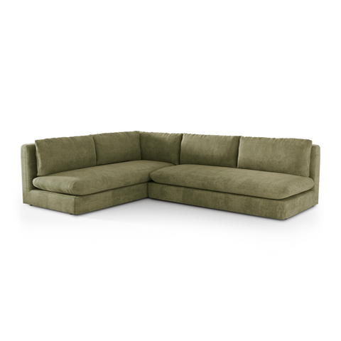 Canapé d'angle gauche ORA Tissu tramé