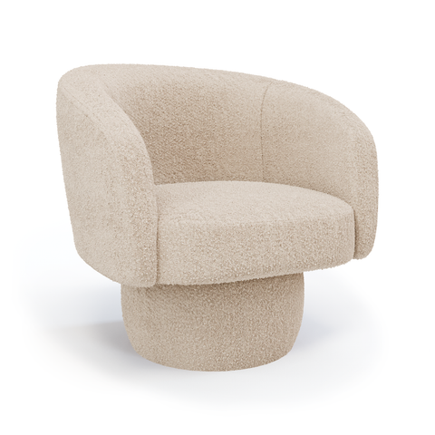 Fauteuil pivotant ORSON Tissu bouclette