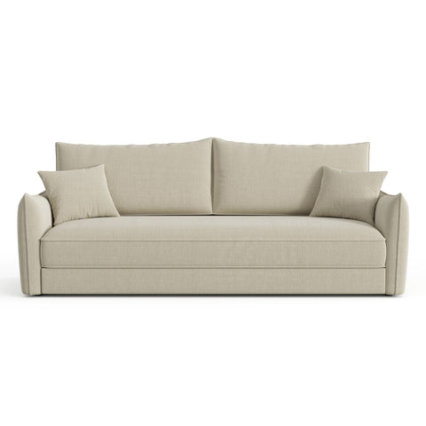 Canapé convertible 4 places PLUME tissu tramé