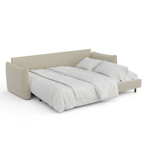 Canapé convertible 4 places PLUME tissu tramé