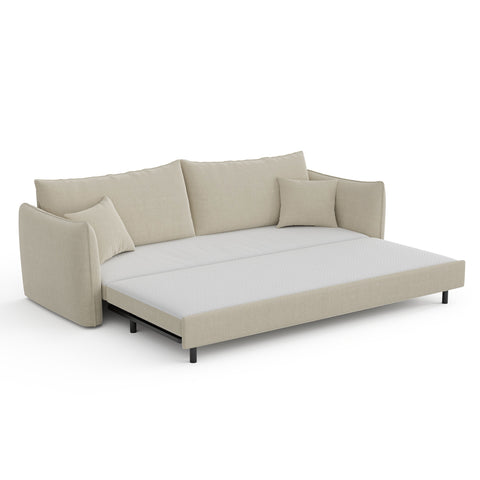 Canapé convertible 4 places PLUME tissu tramé