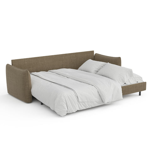 Canapé convertible 4 places PLUME tissu tramé
