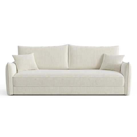 Canapé convertible 4 places PLUME velours texturé
