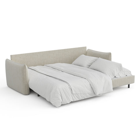 Canapé convertible 4 places PLUME velours texturé