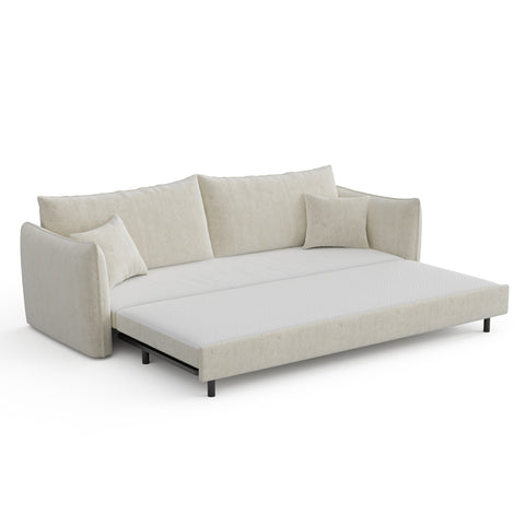 Canapé convertible 4 places PLUME velours texturé