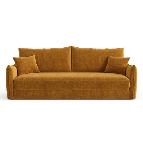 Canapé convertible 4 places PLUME velours texturé