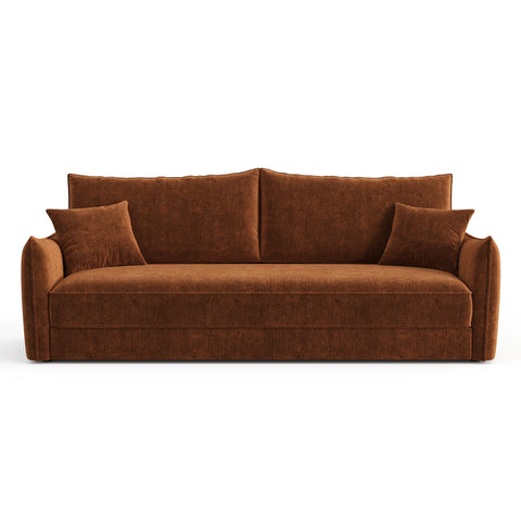 Canapé convertible 4 places PLUME velours texturé
