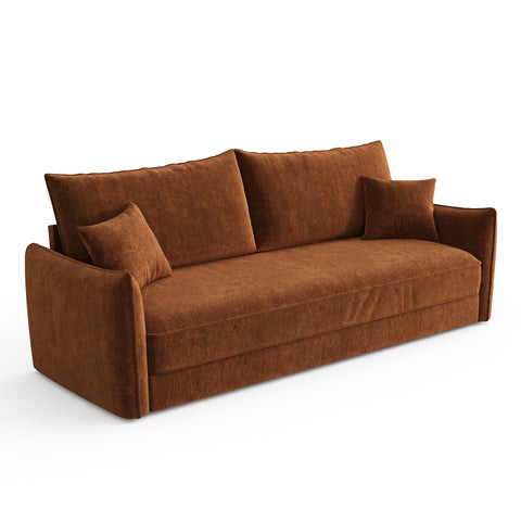 Canapé convertible 4 places PLUME velours texturé