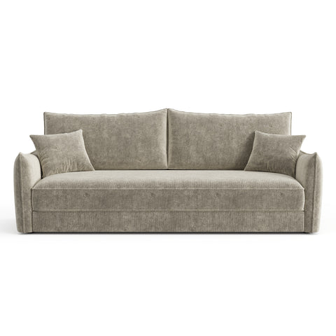 Canapé convertible 4 places PLUME velours texturé