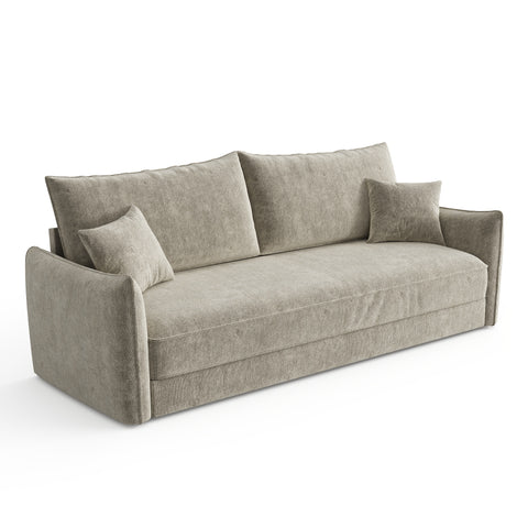 Canapé convertible 4 places PLUME velours texturé