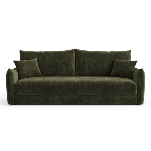Canapé convertible 4 places PLUME velours texturé