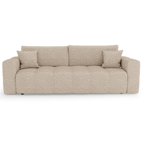 Canapé convertible express matelas 140cm RAFAEL Tissu bouclette