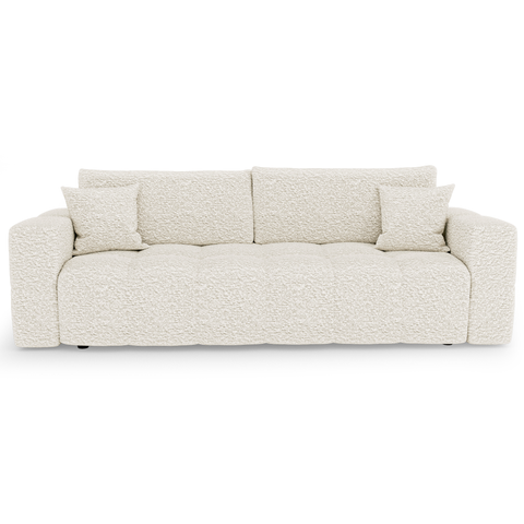 Canapé convertible express matelas 140cm RAFAEL Tissu bouclette
