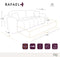 Canapé convertible express matelas 140cm RAFAEL Tissu tramé