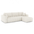 Canapé d'angle droit convertible express matelas Dunlopillo 140cm RAFAEL tissu bouclette