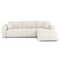 Canapé d'angle droit convertible express matelas Dunlopillo 140cm RAFAEL tissu bouclette