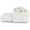 Canapé d'angle droit convertible express matelas Dunlopillo 140cm RAFAEL tissu bouclette