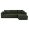 Canapé d'angle droit convertible express matelas Dunlopillo 140cm RAFAEL tissu tramé
