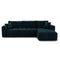 Canapé d'angle droit convertible express matelas Dunlopillo 140cm RAFAEL velours