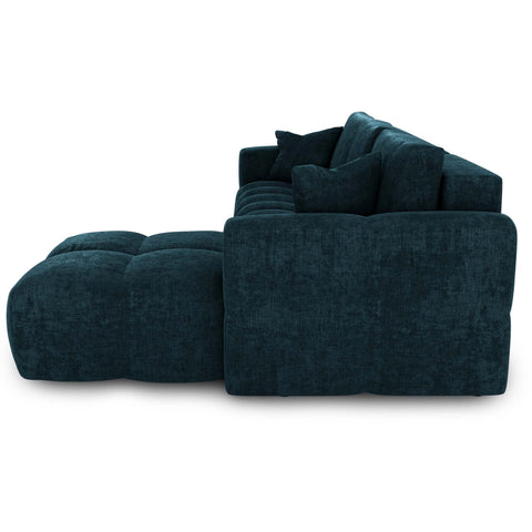 Canapé d'angle droit convertible express matelas Dunlopillo 140cm RAFAEL velours