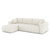 Canapé d'angle gauche convertible express matelas Dunlopillo 140cm RAFAEL tissu bouclette