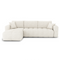 Canapé d'angle gauche convertible express matelas Dunlopillo 140cm RAFAEL tissu bouclette