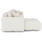 Canapé d'angle gauche convertible express matelas Dunlopillo 140cm RAFAEL tissu bouclette