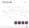 Canapé d'angle gauche convertible express matelas Dunlopillo 140cm RAFAEL tissu bouclette