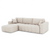 Canapé d'angle gauche convertible express matelas Dunlopillo 140cm RAFAEL tissu tramé
