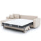 Canapé d'angle gauche convertible express matelas Dunlopillo 140cm RAFAEL tissu tramé