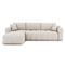 Canapé d'angle gauche convertible express matelas Dunlopillo 140cm RAFAEL tissu tramé