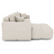 Canapé d'angle gauche convertible express matelas Dunlopillo 140cm RAFAEL tissu tramé