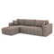 Canapé d'angle gauche convertible express matelas Dunlopillo 140cm RAFAEL tissu tramé