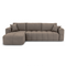 Canapé d'angle gauche convertible express matelas Dunlopillo 140cm RAFAEL tissu tramé