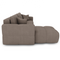 Canapé d'angle gauche convertible express matelas Dunlopillo 140cm RAFAEL tissu tramé