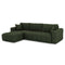Canapé d'angle gauche convertible express matelas Dunlopillo 140cm RAFAEL tissu tramé
