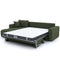 Canapé d'angle gauche convertible express matelas Dunlopillo 140cm RAFAEL tissu tramé
