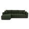 Canapé d'angle gauche convertible express matelas Dunlopillo 140cm RAFAEL tissu tramé