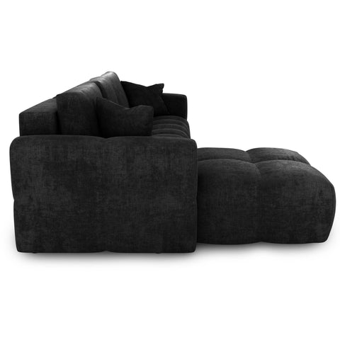 Canapé d'angle gauche convertible express matelas Dunlopillo 140cm RAFAEL velours