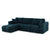 Canapé d'angle gauche convertible express matelas Dunlopillo 140cm RAFAEL velours