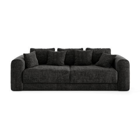 Canapé convertible 3,4 places avec coffre RIO Tissu tramé