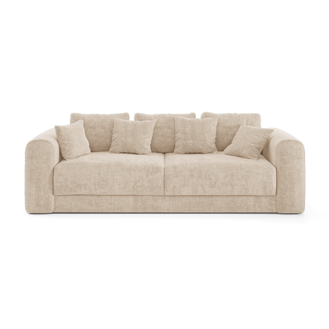 Canapé convertible 3,4 places avec coffre RIO Tissu tramé