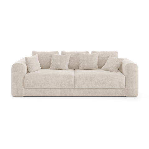 Canapé convertible 3,4 places avec coffre RIO Tissu tramé