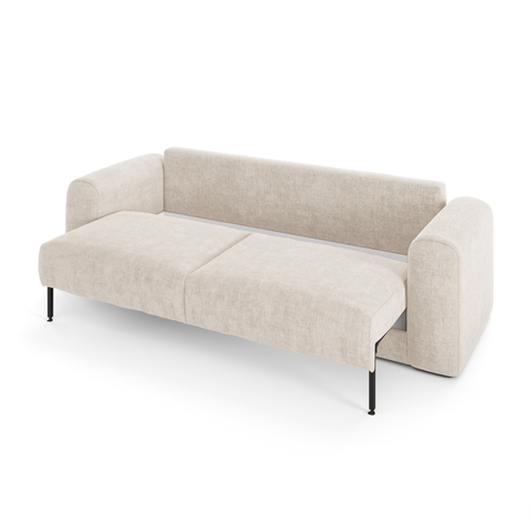 Canapé convertible 3,4 places avec coffre RIO Tissu tramé