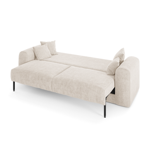Canapé convertible 3,4 places avec coffre RIO Tissu tramé