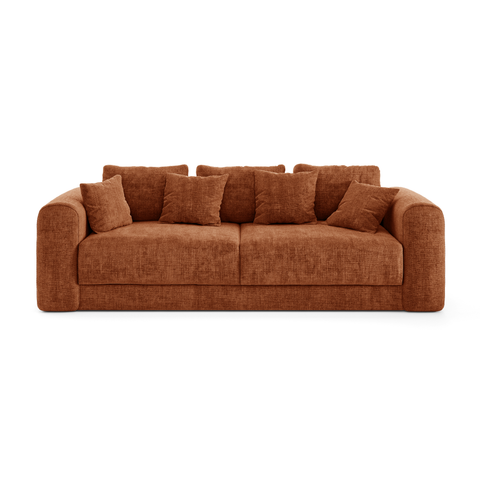 Canapé convertible 3,4 places avec coffre RIO Tissu tramé