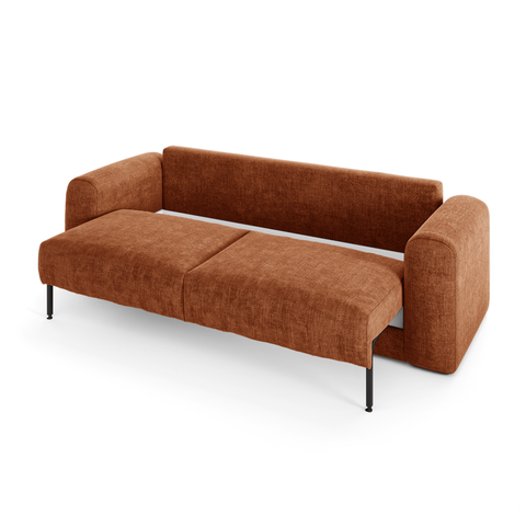 Canapé convertible 3,4 places avec coffre RIO Tissu tramé