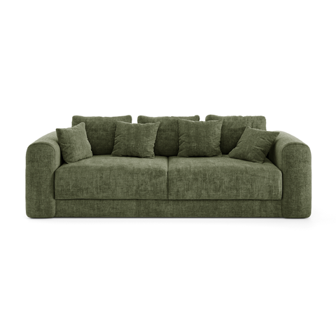 Canapé convertible 3,4 places avec coffre RIO Tissu tramé