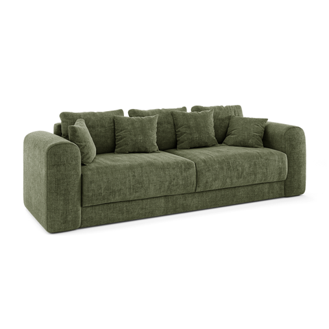 Canapé convertible 3,4 places avec coffre RIO Tissu tramé